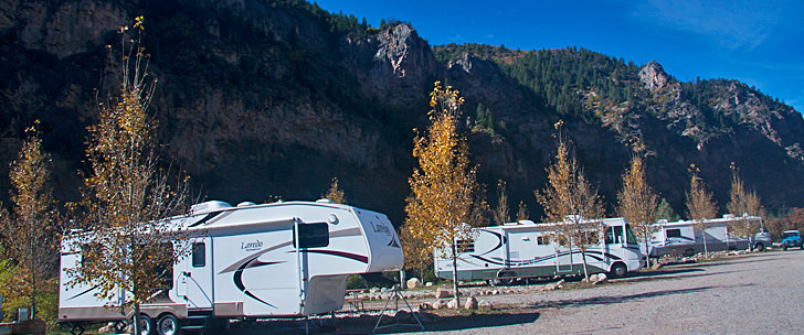 RVs in a row